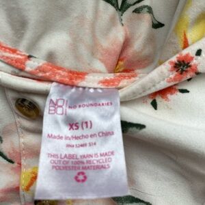 No Boundaries Floral Print Shirt with Button Detail